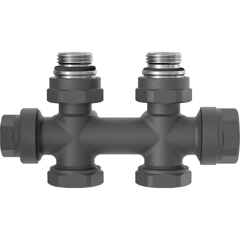 Mexen Uni-Term supapă radiator unghiulară/dreaptă, Duplex, DN50, antracit - W908-000-66