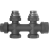 Mexen supapă distribuitor pentru radiator unghiular/drept, Duplex, DN50, antracit - W908-000-66