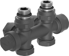 Mexen Uni-Term supapă radiator unghiulară/dreaptă, Duplex, DN50, antracit - W908-000-66