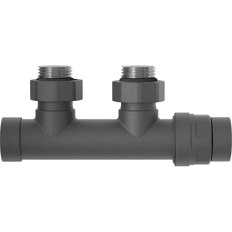 Mexen Uni-Term vană de radiator unghiulară, Duplex, DN50, antracit - W907-000-66