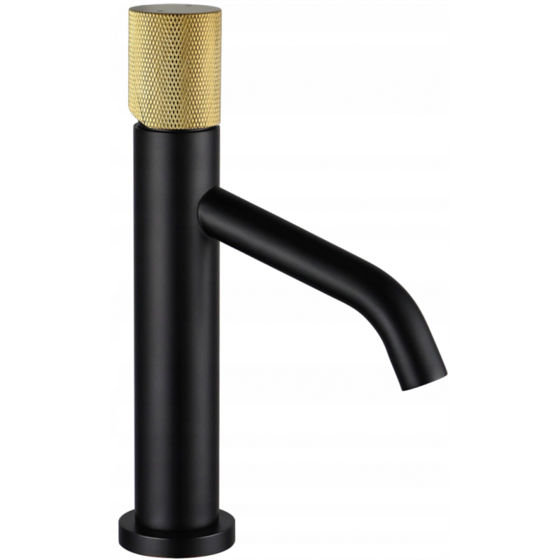 Mexen Rumba One baterie pentru chiuvetă, Neagră/Aurie - 73501-75