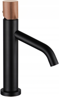 Mexen Rumba One  baterie de lavoar, negru/aur roz - 73501-76
