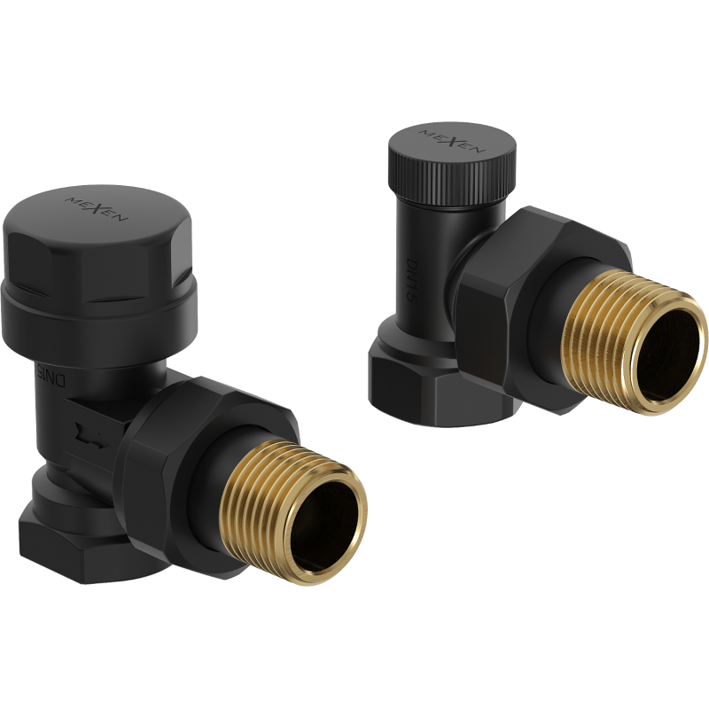 Mexen robinete radiatoare unghiulare, negre - W901-000-70
