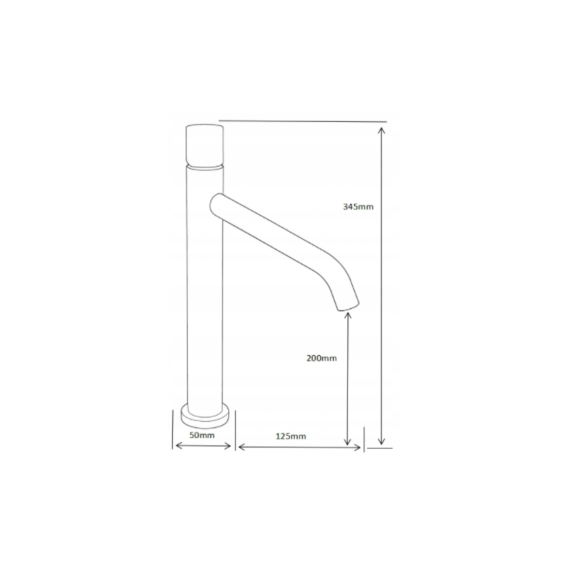 Mexen Rumba One baterie înaltă pentru chiuvetă, aurie - 73511-50