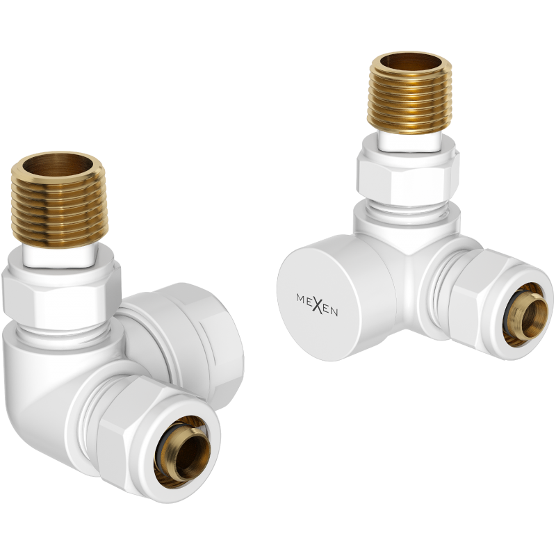 Mexen Uni-Term radiátorszelepek tengelyirányú, fehér - W903-000-20