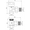 Mexen sarokszelepek, antracit - W901-000-66