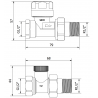 Mexen valve radiatoare drepte, crom - W902-000-01