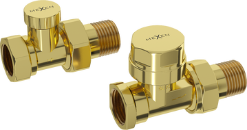 Mexen valve calorifer, drepte, aurii - W902-000-50