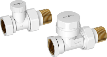 Mexen supape pentru radiatoare drepte, albe - W902-000-20