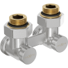 Mexen kétcsöves radiátorszelep DN50, sarok 1/2"x3/4", nikkel - W911-012-01