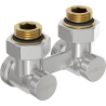 Mexen kétcsöves radiátorszelep DN50, szögletes 1/2"x3/4", nikkel - W911-012-01