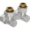 Mexen kétcsöves radiátorszelep DN50, sarok 1/2"x16 mm, nikkel - W911-016-01