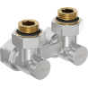 Mexen kétcsöves radiátorszelep DN50, szögletes 1/2"x16 mm, nikkel - W911-016-01
