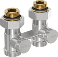 Mexen Uni-Term DN50 kétcsöves radiátorszelep, egyenes 1/2"x3/4", nikkel - W912-012-01