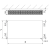 Mexen Flat CVF33 radiátor 400 x 1800 mm, alsó csatlakozás, 2847 W, antracit - W633F-040-180-66