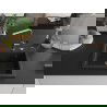 Mexen Oscar chiuvetă de bucătărie din granit 1-cameră 580 x 490 mm, negru/argintiu metalic, sifon crom - 6519581000-73