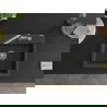Mexen Oscar chiuvetă din granit cu 1 compartiment 580 x 490 mm, negru cu pete, sifon crom - 6519581000-76