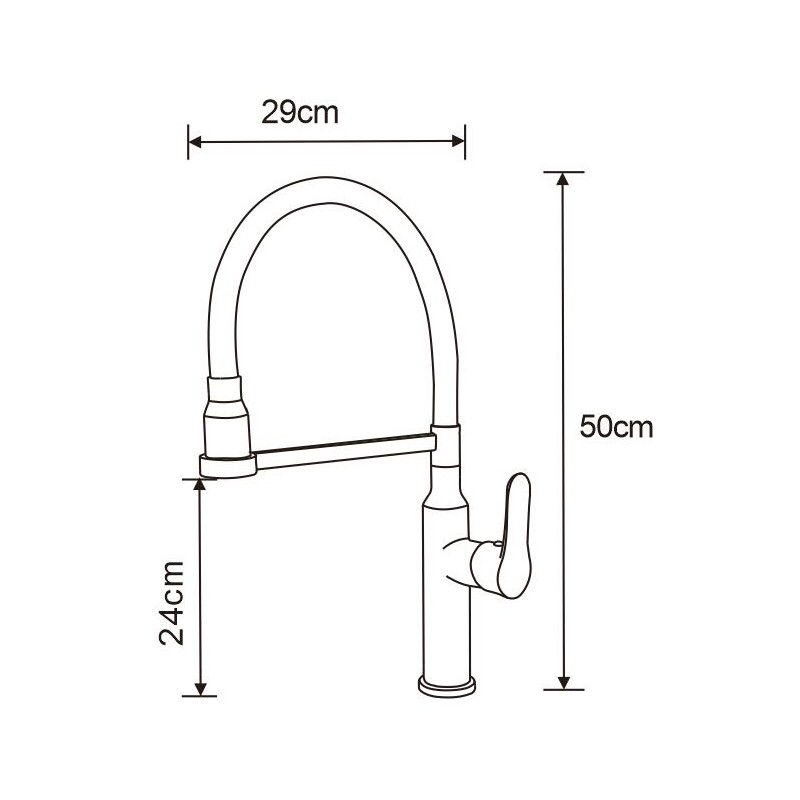 Mexen Edna baterie de bucătărie, gri/alb - 672900-62