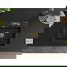 Mexen Oscar chiuvetă din granit 1-cameră 580 x 490 mm, negru/auriu metalic, sifon auriu - 6519581000-75-G