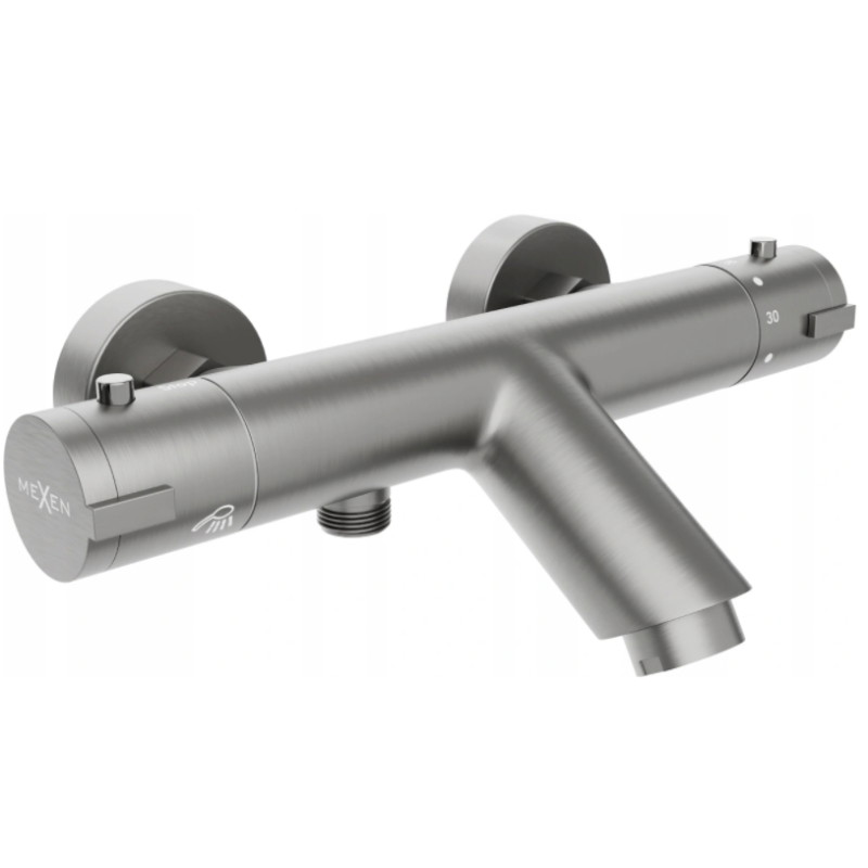 Mexen Kai baterie cadă termostatică, gri pistol periat - 77300-66