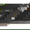 Mexen Oscar chiuvetă granit 1-cameră 580 x 490 mm, negru presărat, sifon auriu - 6519581000-76-G