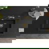 Mexen Oscar chiuvetă de granit 1-cameră 580 x 490 mm, negru, sifon auriu - 6519581000-77-G