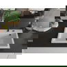 Mexen Oscar chiuvetă de granit cu 1 compartiment 580 x 490 mm, alb, sifon negru - 6519581000-20-B