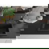 Mexen Oscar chiuvetă de granit 1-cameră 580 x 490 mm, negru/argintiu metalizat, sifon negru - 6519581000-73-B