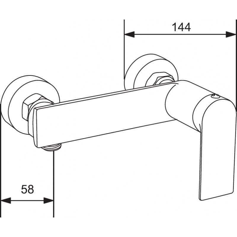 Mexen Zero baterie de duș, crom - 71140-00