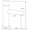 Mexen Elba One baterie pentru chiuvetă, Crom/Neagră - 74101-07