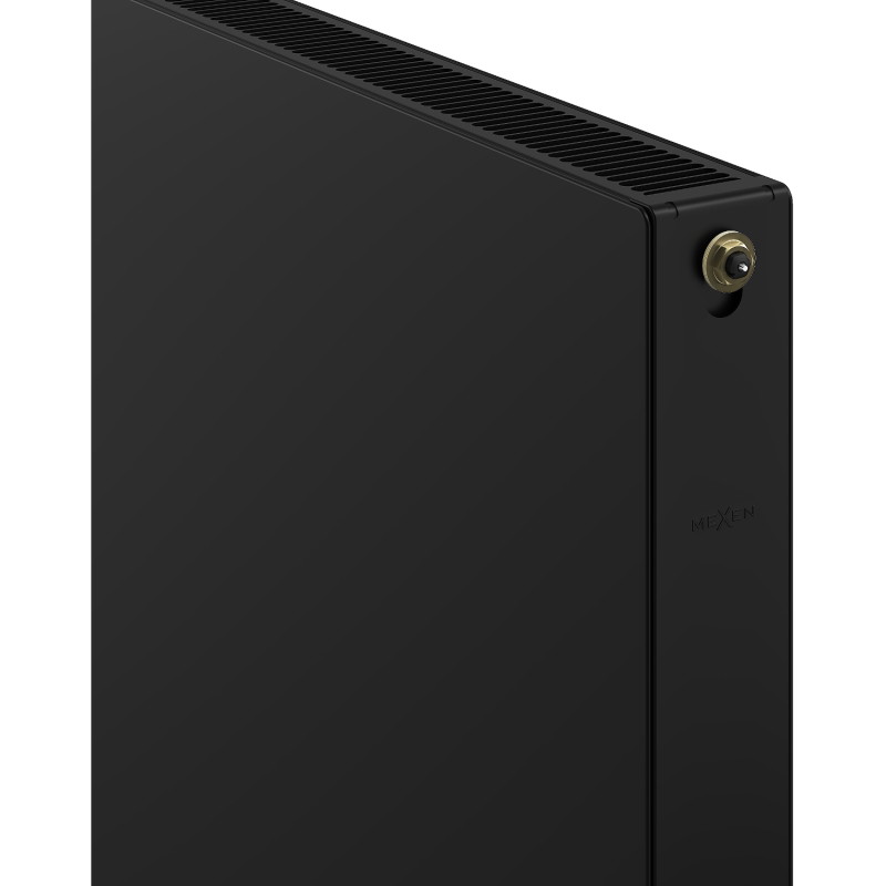 Mexen CVF21 Flat lemez radiátor 600 x 1300 mm, alsó csatlakozás, 1572 W, fekete - W621F-060-130-70