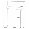 Mexen Elba One magas mosdócsaptelep, rózsaarany - 74111-60