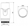 Mexen Uni-H cap termostatic pentru radiator, alb/auriu - W900-000-25