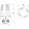 Mexen cap termostatic pentru radiator, alb - W908-001-20