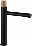 Mexen Elba One baterie înaltă pentru chiuvetă, negru/aur roz - 74111-76