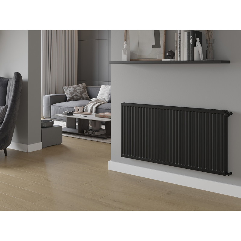 Mexen C11 lapradiátor 400 x 600 mm, oldalsó csatlakozás, 389 W, fekete - W411-040-060-70