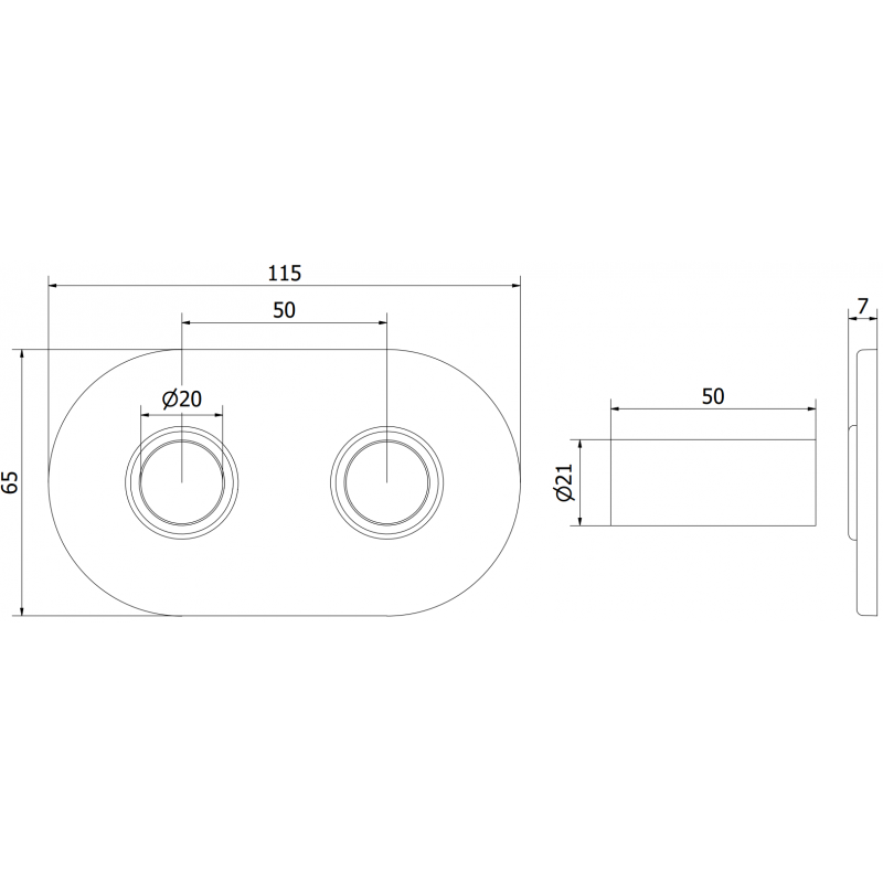 Mexen Uni-Term R set dublu de mascare pentru radiator, crom - W905-000-01