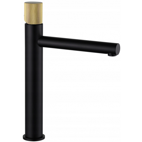 Mexen Elba One baterie înaltă pentru chiuvetă, negru/auriu - 74111-75