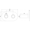 Mexen R set de mascare dublu pentru radiator, antracit - W905-000-66