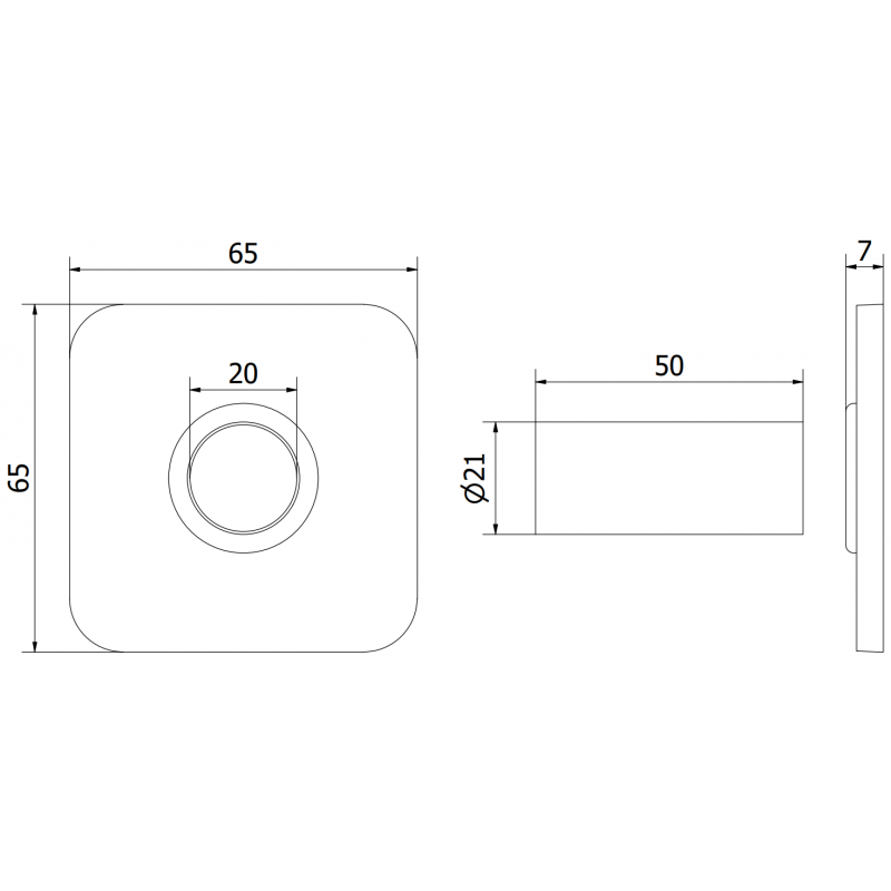 Mexen Uni-Term Set de mască simplă pentru radiator, auriu - W909-000-50