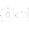 Mexen 1S set de mascare simplu pentru radiator, auriu - W909-000-50