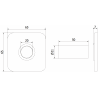 Mexen S set mascare individual pentru radiator, auriu - W909-000-50
