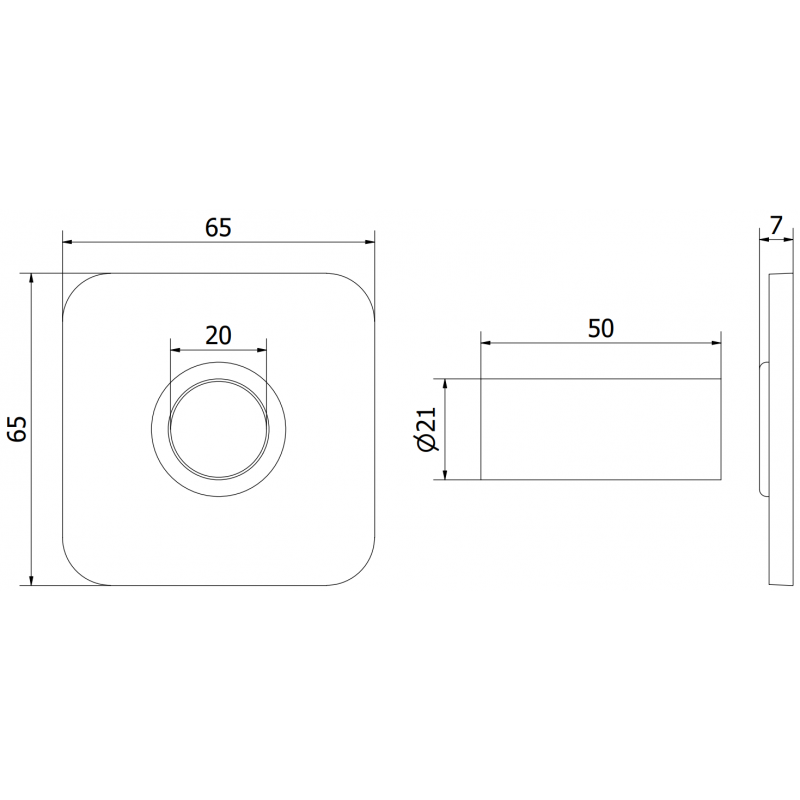 Mexen Uni-Term S egyrészes radiátor elrejtő készlet, fekete - W909-000-70