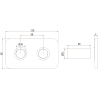 Mexen S set de mascare dublu pentru calorifer, alb - W910-000-20