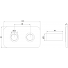 Mexen 2S set dublu de mascare pentru radiator, crom - W910-000-01
