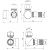 Mexen supape de radiator axiale, albe - W903-000-20
