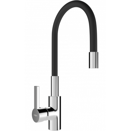 Mexen Flex baterie de bucătărie, Crom/Neagră - 670900-07