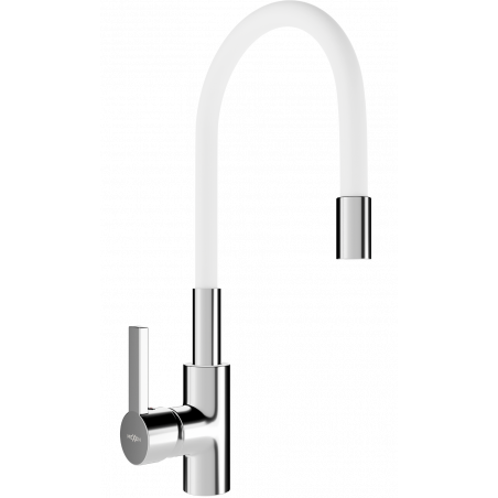 Mexen Flex baterie de bucătărie, Crom/Albă - 670900-02