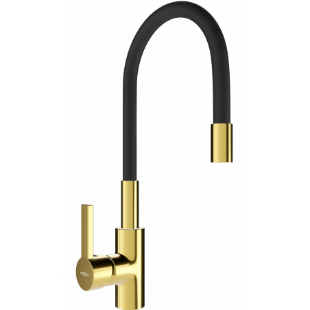 Mexen Flex konyhai csaptelep, Arany/Fekete - 670900-57