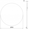 Mexen Alto 50 cm-es kerek fürdőszobai tükör - 9853-050-050-000-00